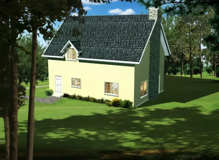 Traditional house plans 41-341 - front exterior, 1,199 sq ft, 2 bed, 2 bath house plans | Monster House Plans