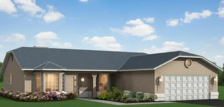 Traditional house plans 41-351 - front exterior, 1,209 sq ft, 3 bed, 2 bath house plans | Monster House Plans