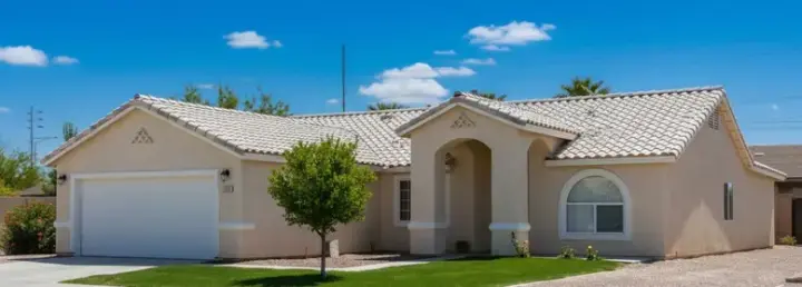 Southwest house plans 41-368 - front exterior, 1,506 sq ft, 3 bed, 2 bath house plans | Monster House Plans