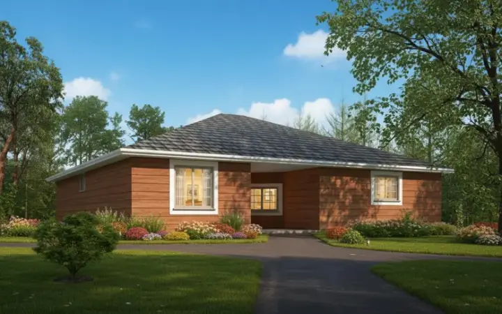 Traditional house plans 41-407 - front exterior, 1,548 sq ft, 3 bed, 2 bath house plans | Monster House Plans