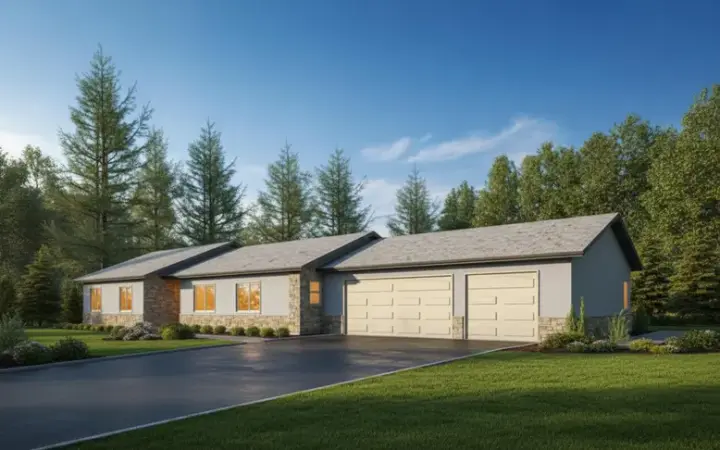 Traditional house plans 41-408 - front exterior, 1,549 sq ft, 3 bed, 2 bath house plans | Monster House Plans