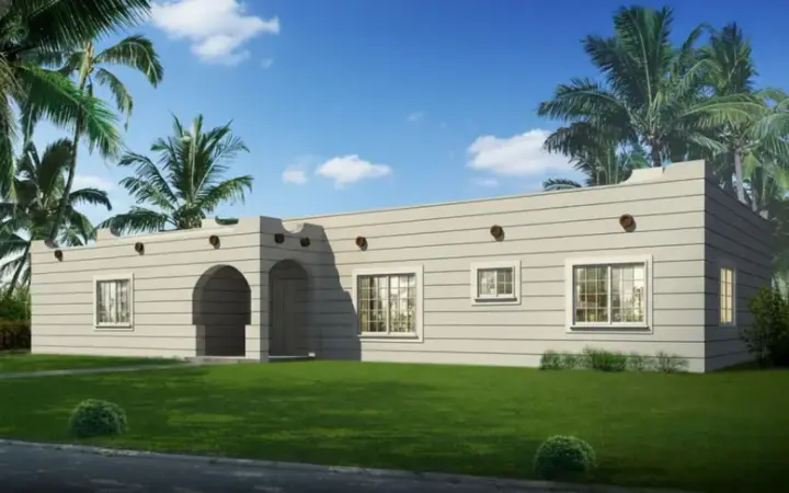 Santa Fe house plans 41-419 - front exterior, 1,565 sq ft, 3 bed, 3 bath house plans | Monster House Plans