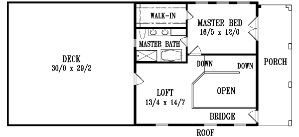 Upper/Second Floor Plan: 41-441