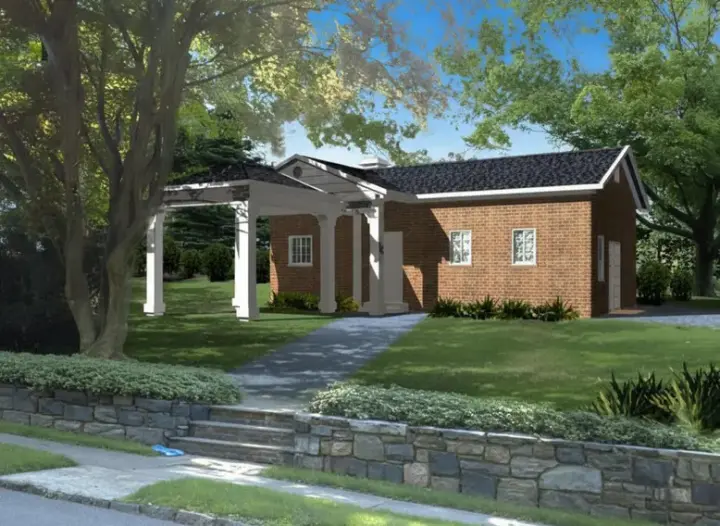 Traditional house plans 41-442 - front exterior, 1,594 sq ft, 1 bed, 1 bath house plans | Monster House Plans