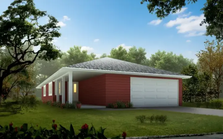 Traditional house plans 41-484 - front exterior, 1,668 sq ft, 3 bed, 2 bath house plans | Monster House Plans