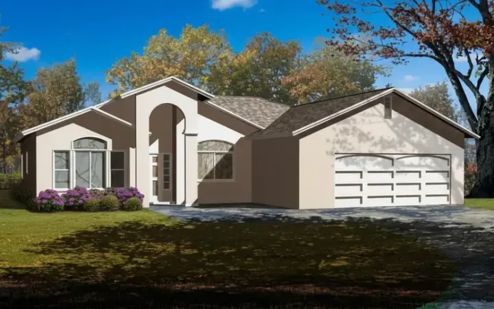 Traditional house plans 41-505 - front exterior, 1,696 sq ft, 3 bed, 2 bath house plans | Monster House Plans