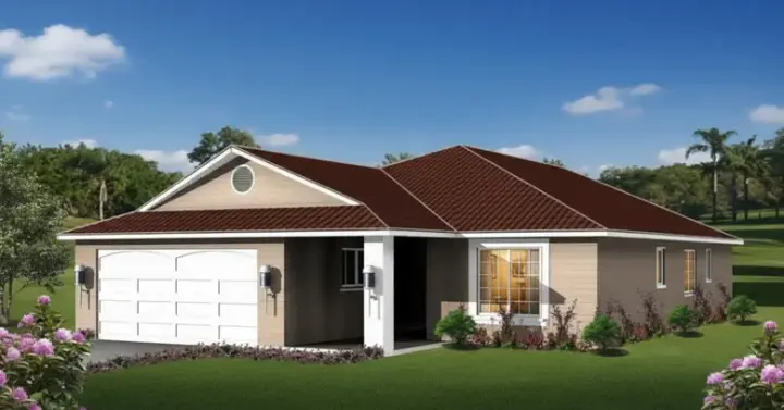 Traditional house plans 41-508 - front exterior, 1,697 sq ft, 4 bed, 2 bath house plans | Monster House Plans