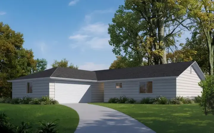 Traditional house plans 41-514 - front exterior, 1,698 sq ft, 3 bed, 2 bath house plans | Monster House Plans