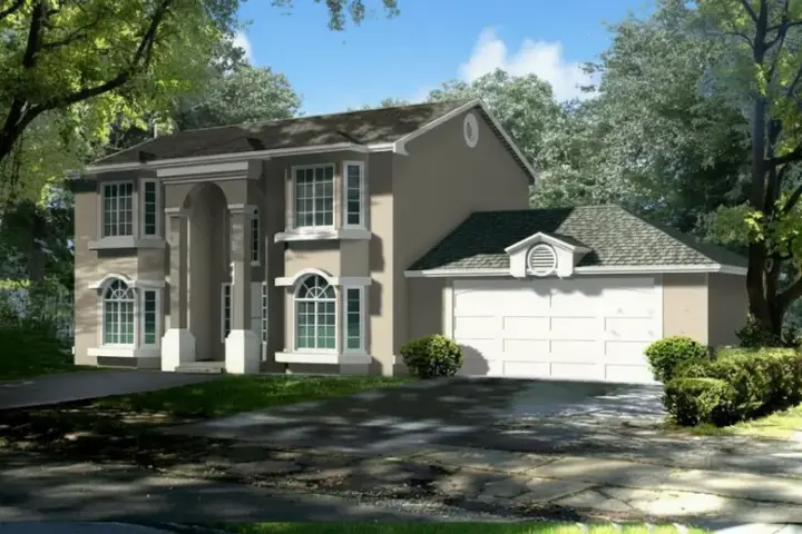 Traditional house plans 41-538 - front exterior, 1,753 sq ft, 3 bed, 2 bath house plans | Monster House Plans