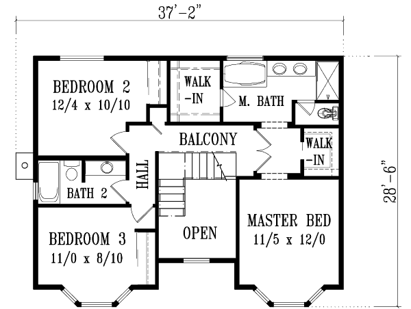 Upper/Second Floor Plan: 41-538