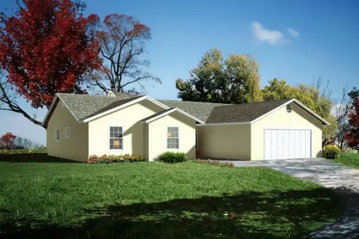 Traditional house plans 41-539 - front exterior, 1,754 sq ft, 3 bed, 2 bath house plans | Monster House Plans