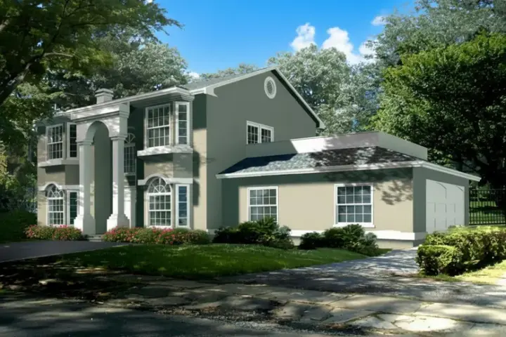 Traditional house plans 41-542 - front exterior, 1,758 sq ft, 3 bed, 2 bath house plans | Monster House Plans