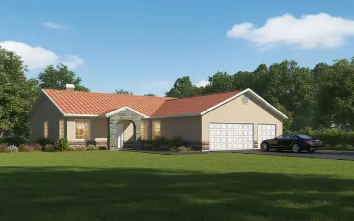 Traditional house plans 41-546 - front exterior, 1,769 sq ft, 3 bed, 2 bath house plans | Monster House Plans