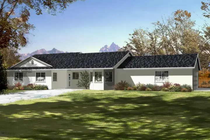 Traditional house plans 41-552 - front exterior, 1,787 sq ft, 3 bed, 2 bath house plans | Monster House Plans