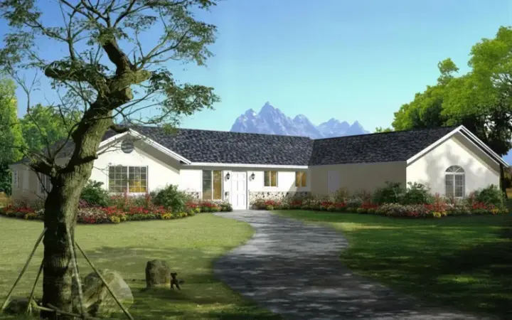 Traditional house plans 41-557 - front exterior, 1,795 sq ft, 3 bed, 2 bath house plans | Monster House Plans