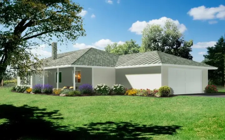 Traditional house plans 41-560 - front exterior, 1,802 sq ft, 3 bed, 2 bath house plans | Monster House Plans