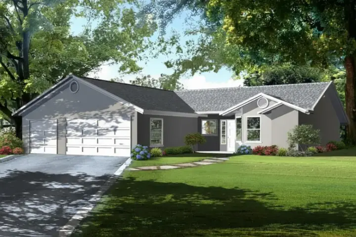 Traditional house plans 41-562 - front exterior, 1,804 sq ft, 3 bed, 2 bath house plans | Monster House Plans