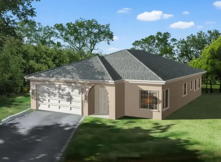 Traditional house plans 41-581 - front exterior, 1,846 sq ft, 3 bed, 2 bath house plans | Monster House Plans