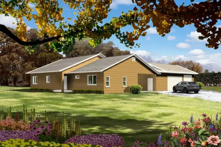 Traditional house plans 41-594 - front exterior, 1,867 sq ft, 3 bed, 2 bath house plans | Monster House Plans