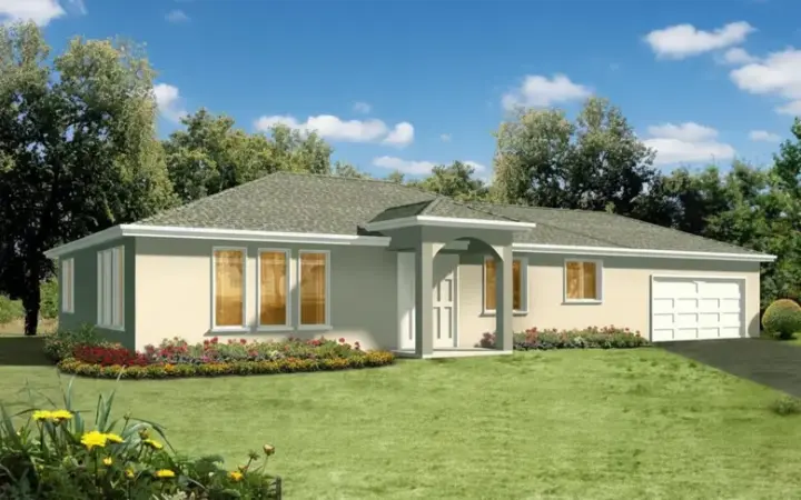 Traditional house plans 41-602 - front exterior, 1,879 sq ft, 3 bed, 2 bath house plans | Monster House Plans