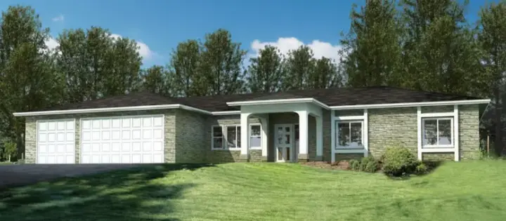 Traditional house plans 41-615 - front exterior, 1,892 sq ft, 4 bed, 3 bath house plans | Monster House Plans