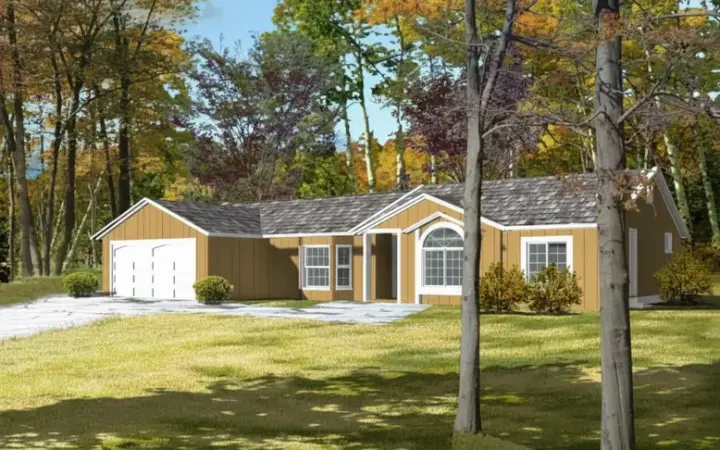 Traditional house plans 41-621 - front exterior, 1,896 sq ft, 3 bed, 2 bath house plans | Monster House Plans