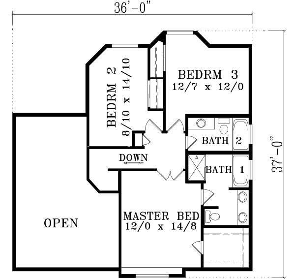 Upper/Second Floor Plan: 41-623