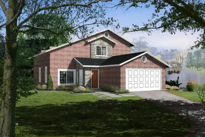 Traditional house plans 41-624 - front exterior, 1,899 sq ft, 4 bed, 3 bath house plans | Monster House Plans