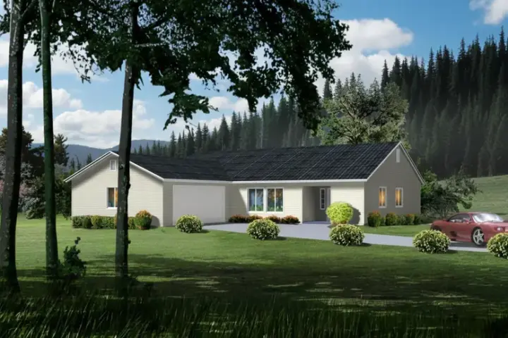 Traditional house plans 41-632 - front exterior, 1,917 sq ft, 3 bed, 2 bath house plans | Monster House Plans