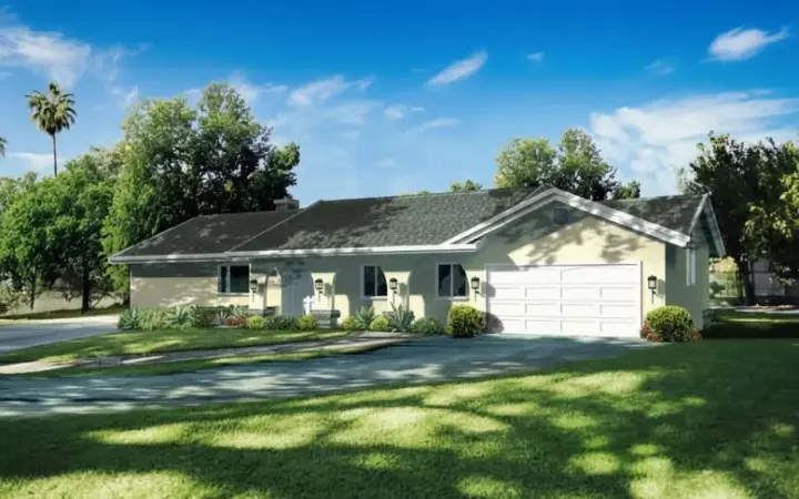 Traditional house plans 41-635 - front exterior, 1,919 sq ft, 3 bed, 2 bath house plans | Monster House Plans