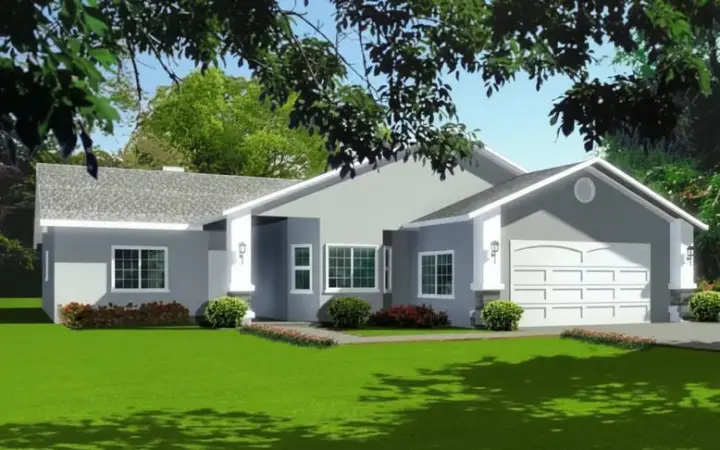 Traditional house plans 41-637 - front exterior, 1,926 sq ft, 3 bed, 2 bath house plans | Monster House Plans