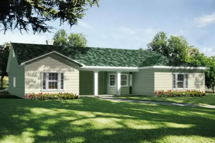 Traditional house plans 41-658 - front exterior, 1,964 sq ft, 3 bed, 2 bath house plans | Monster House Plans