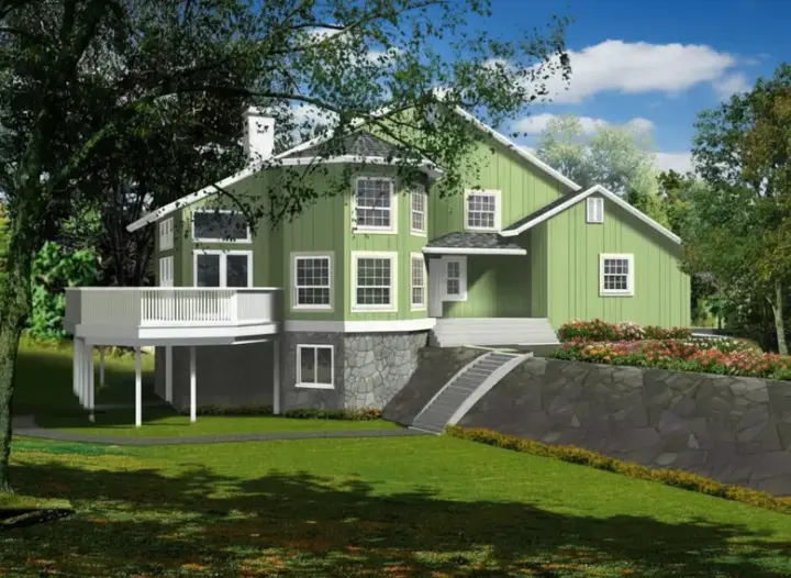 Traditional house plans 41-679 - front exterior, 1,991 sq ft, 2 bed, 2 bath house plans | Monster House Plans