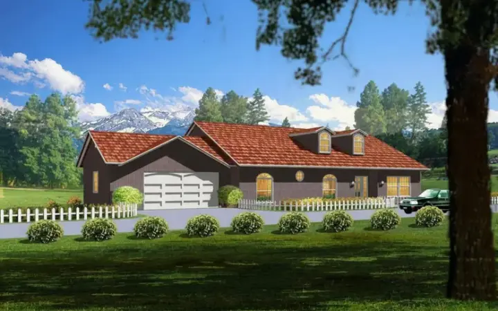 Traditional house plans 41-681 - front exterior, 1,992 sq ft, 3 bed, 2 bath house plans | Monster House Plans