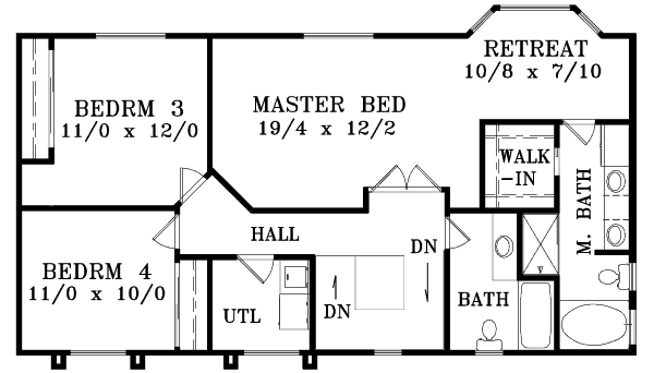 Upper/Second Floor Plan: 41-685