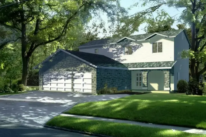 Traditional house plans 41-686 - front exterior, 2,018 sq ft, 4 bed, 3 bath house plans | Monster House Plans