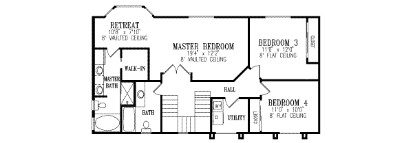 Upper/Second Floor Plan: 41-686