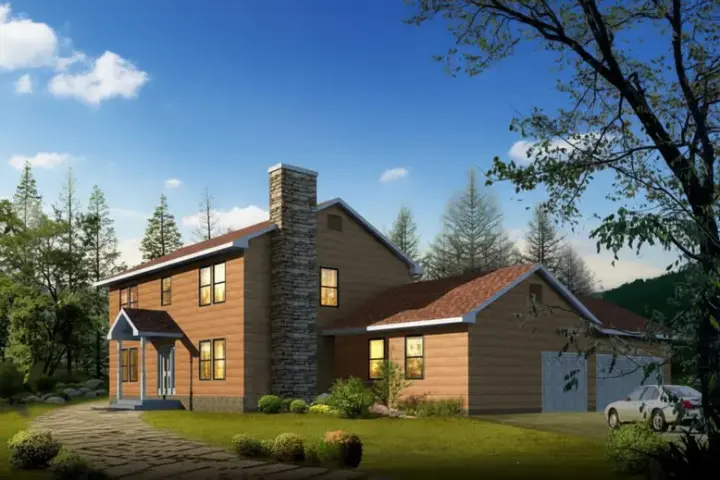 Traditional house plans 41-699 - front exterior, 2,041 sq ft, 4 bed, 2 bath house plans | Monster House Plans