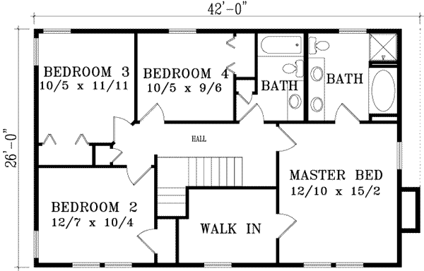Upper/Second Floor Plan: 41-699