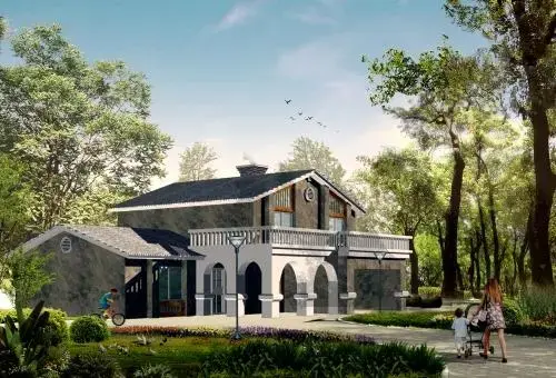 European house plans 41-706 - front exterior, 2,049 sq ft, 4 bed, 2 bath house plans | Monster House Plans
