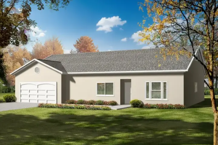 Traditional house plans 41-712 - front exterior, 2,057 sq ft, 3 bed, 2 bath house plans | Monster House Plans