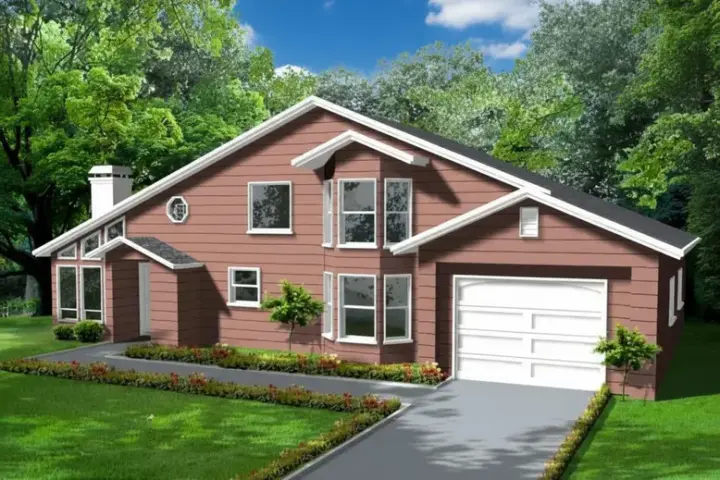 Traditional house plans 41-713 - front exterior, 2,058 sq ft, 3 bed, 2 bath house plans | Monster House Plans