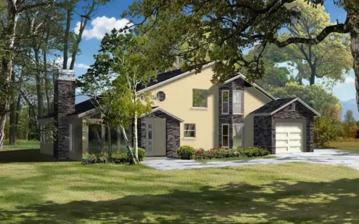 Traditional house plans 41-714 - front exterior, 2,058 sq ft, 3 bed, 2 bath house plans | Monster House Plans