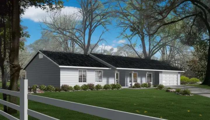 Traditional house plans 41-715 - front exterior, 2,061 sq ft, 3 bed, 3 bath house plans | Monster House Plans