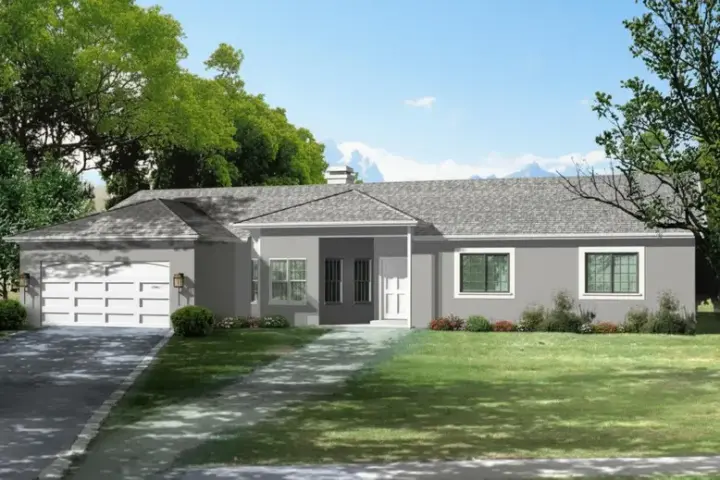 Traditional house plans 41-735 - front exterior, 2,084 sq ft, 3 bed, 2 bath house plans | Monster House Plans