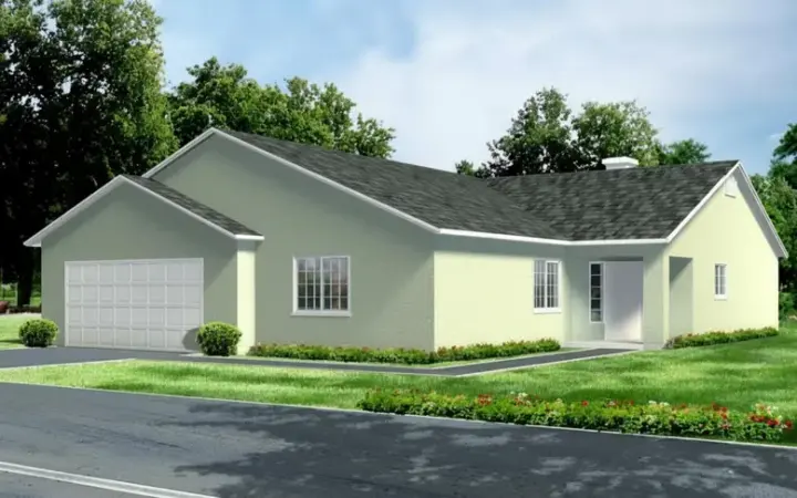 Traditional house plans 41-745 - front exterior, 2,091 sq ft, 4 bed, 3 bath house plans | Monster House Plans