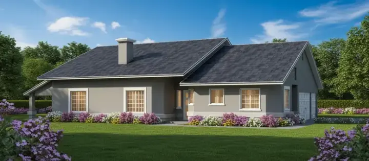 Southwest house plans 41-758 - front exterior, 2,116 sq ft, 3 bed, 2 bath house plans | Monster House Plans