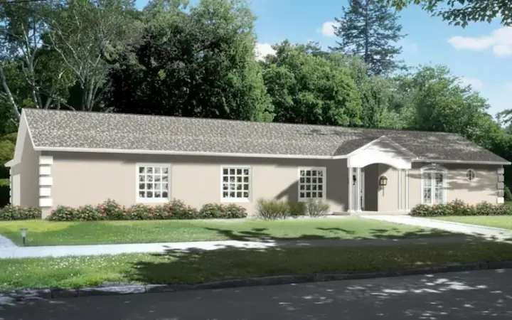 Traditional house plans 41-784 - front exterior, 2,186 sq ft, 4 bed, 3 bath house plans | Monster House Plans