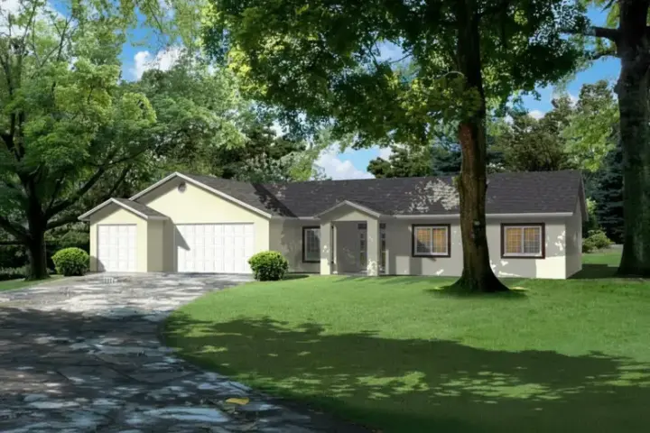 Traditional house plans 41-793 - front exterior, 2,204 sq ft, 4 bed, 3 bath house plans | Monster House Plans