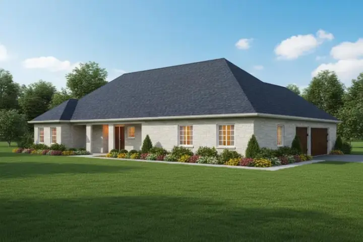 Traditional house plans 41-826 - front exterior, 2,278 sq ft, 3 bed, 2 bath house plans | Monster House Plans